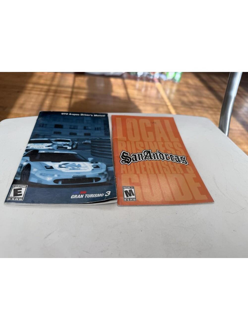 Gran Turismo 3 GT3 And San Andres’s PS3 Manuals Only